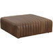 Lewin 17 inch Lucia Tobacco Leather Ottoman